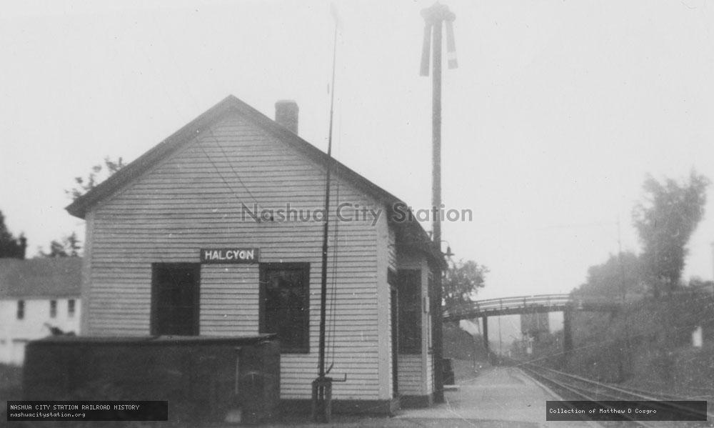 Postcard: Halcyon Railroad Station, East Andover, New Hampshire